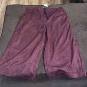 Suede pants